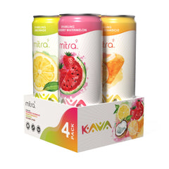 Sparkling, non-alcoholic kava beverage with premium kava root extract