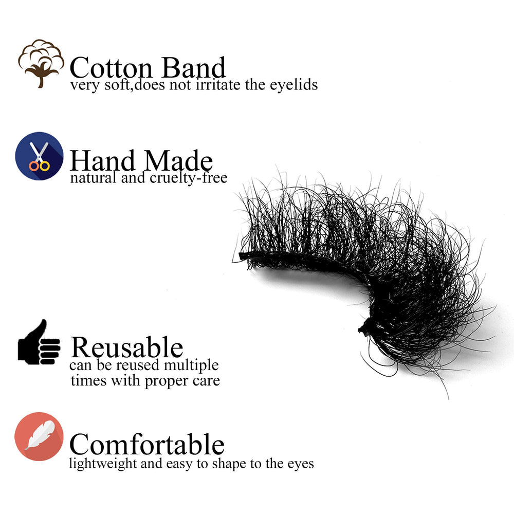 Miuhair Beauty Fluffy Mink Lashes soft-band detail highlighting flexible, comfortable fit.