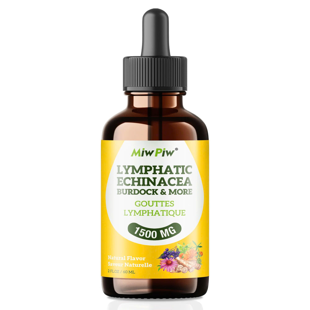 Herbs included in Miw Piw Lymphatic Drops: Echinacea, Elderberry, Red Clover, Calendula, Burdock, Cleaver, Astragalus & Licorice