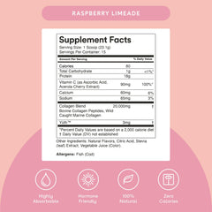 Close-up of MIXHERS Collagen Powder tub