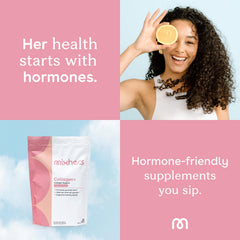 Serving scoop of Mixhers Collagen Powder Vanilla Cream