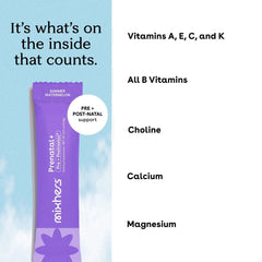 Berry pomegranate flavor illustration for MIXHERS Prenatal+