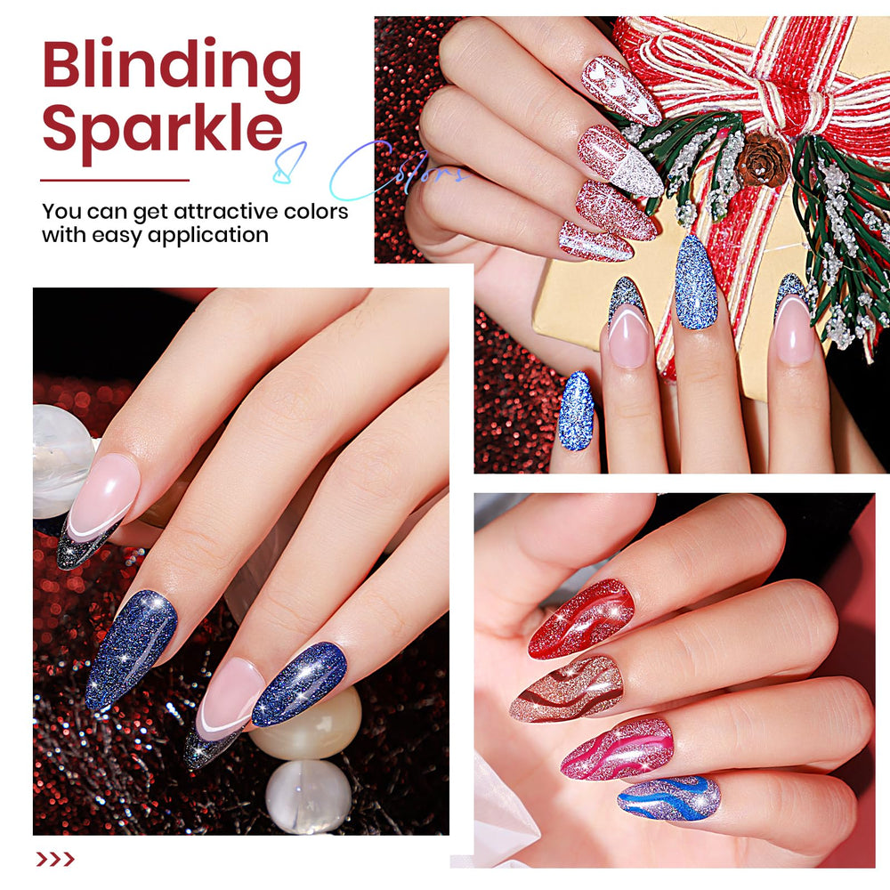 MIZHSE party-ready nails with glitter polish for celebrations and events.