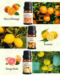 MIZZEO Grapefruit essential oil bottle for energizing morning routines