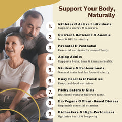 Desiccated beef liver nutrition supplement concept