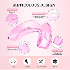 Mouth guard being trimmed to fit a user
