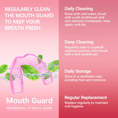 Mouth guard with protective case and hygienic features