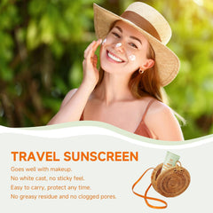 Mkzea Tallow Sunscreen packaging tucked in a bag for travel