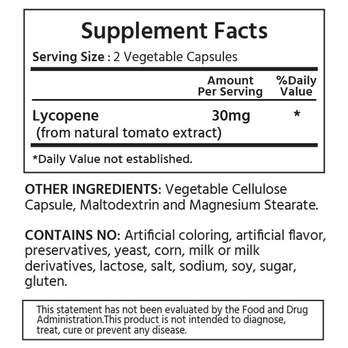 Close-up of vegetable lycopene capsules
