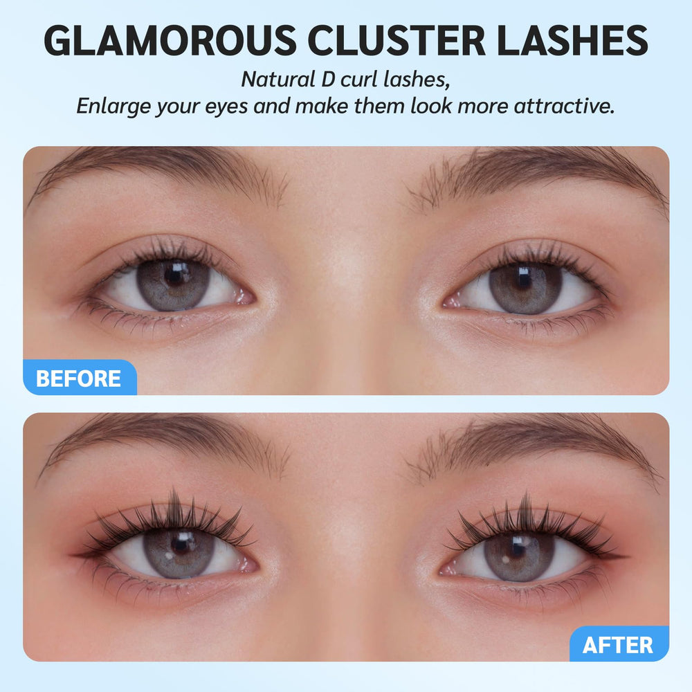 MLEN DIARY DIY eye makeup with uniform lash clusters for versatile styles