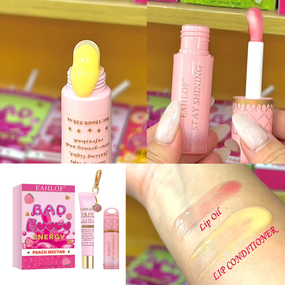 MLIIIILO Bad B*tch Energy Peach shade swatch for glossy lips