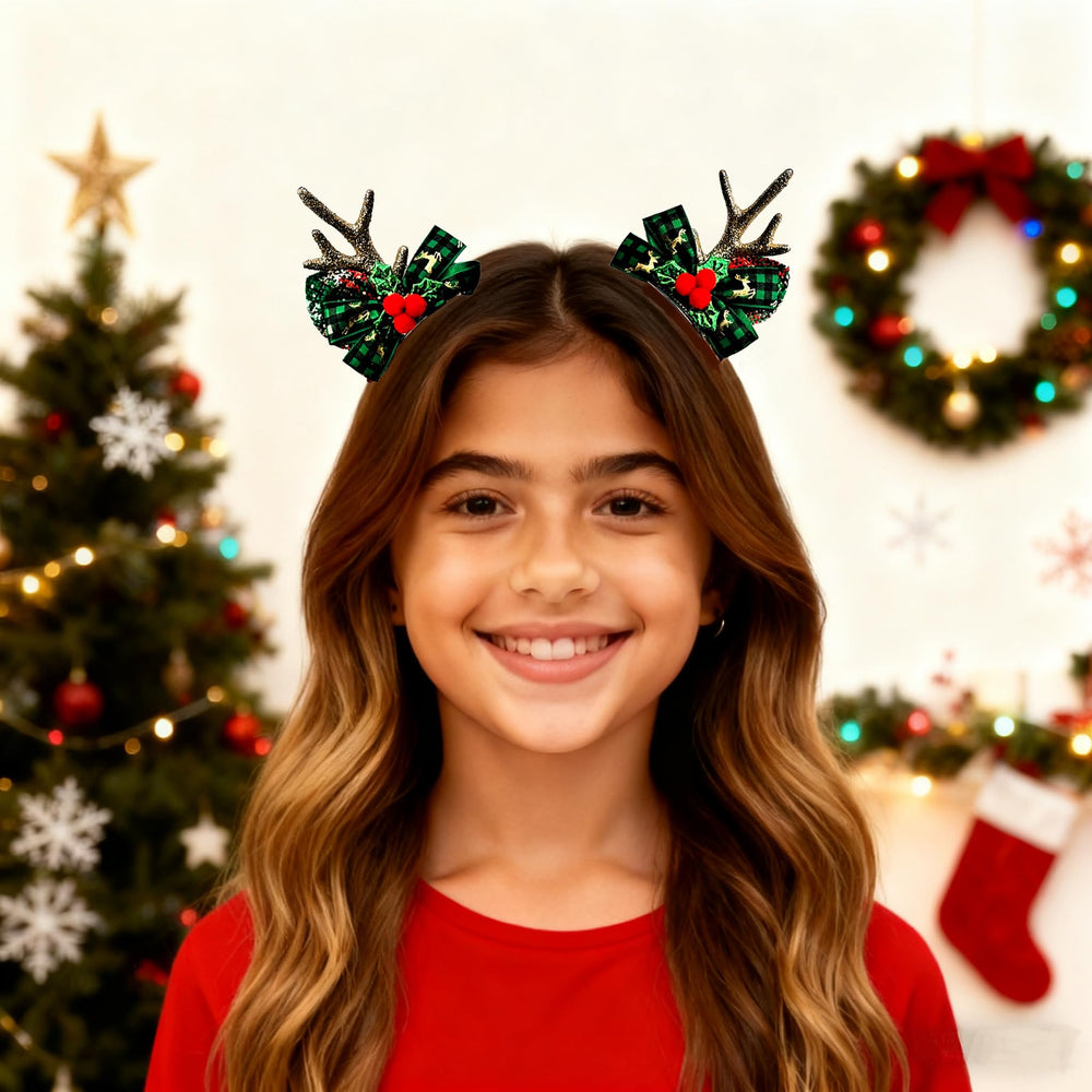 MMBALLON festive hair clip in gold, ideal for Xmas parties.