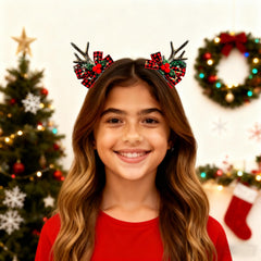 MMBALLON golden reindeer clip, a subtle festive touch for any hairstyle.