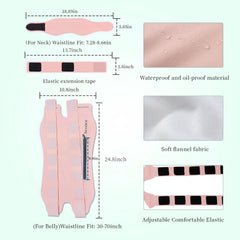 Detail of MMPANG castor oil pack wrap waist-neck - second angle