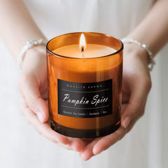 MOASITN Pumpkin Spice candle jar back view