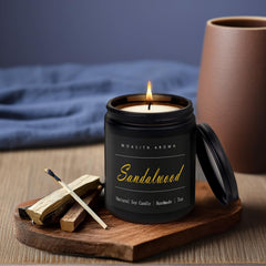 Natural soy wax candle with cotton wick