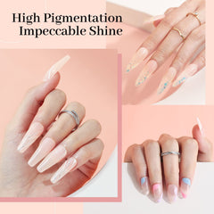 Modelones dip powder base coat in use for smooth coverage