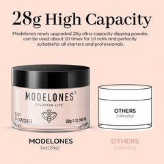 Modelones dip powder packaging container for secure storage