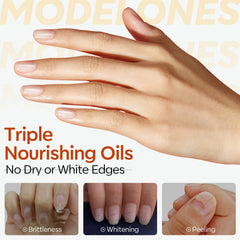 Modelones Nail Polish Remover demonstrates nails being refreshed during removal with a gentle touch