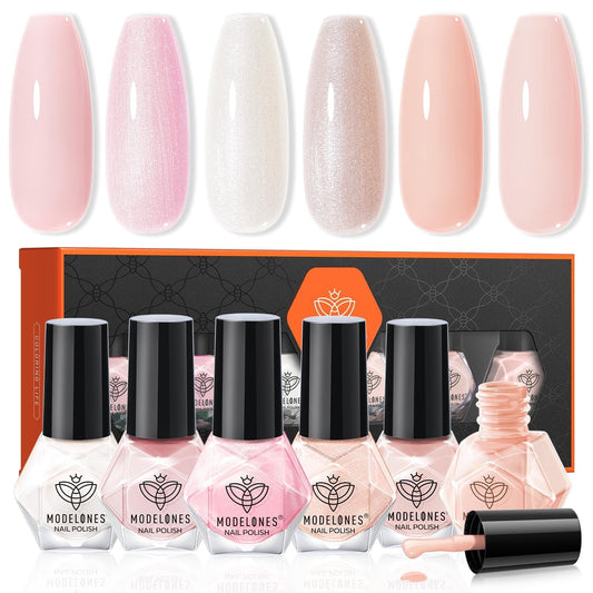 Modelones nail polish set with six colors for quick at-home manicures
