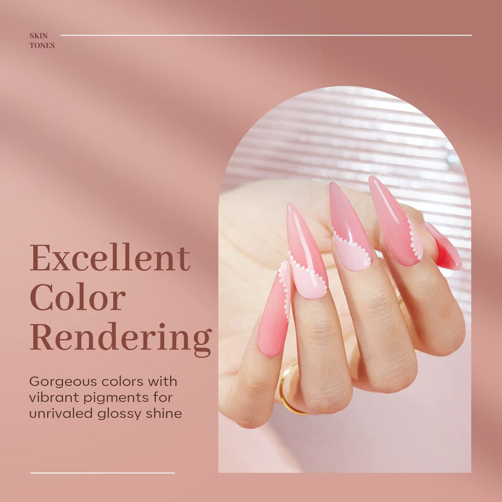 Modelones poly nail gel after application shot demonstrates natural extension.
