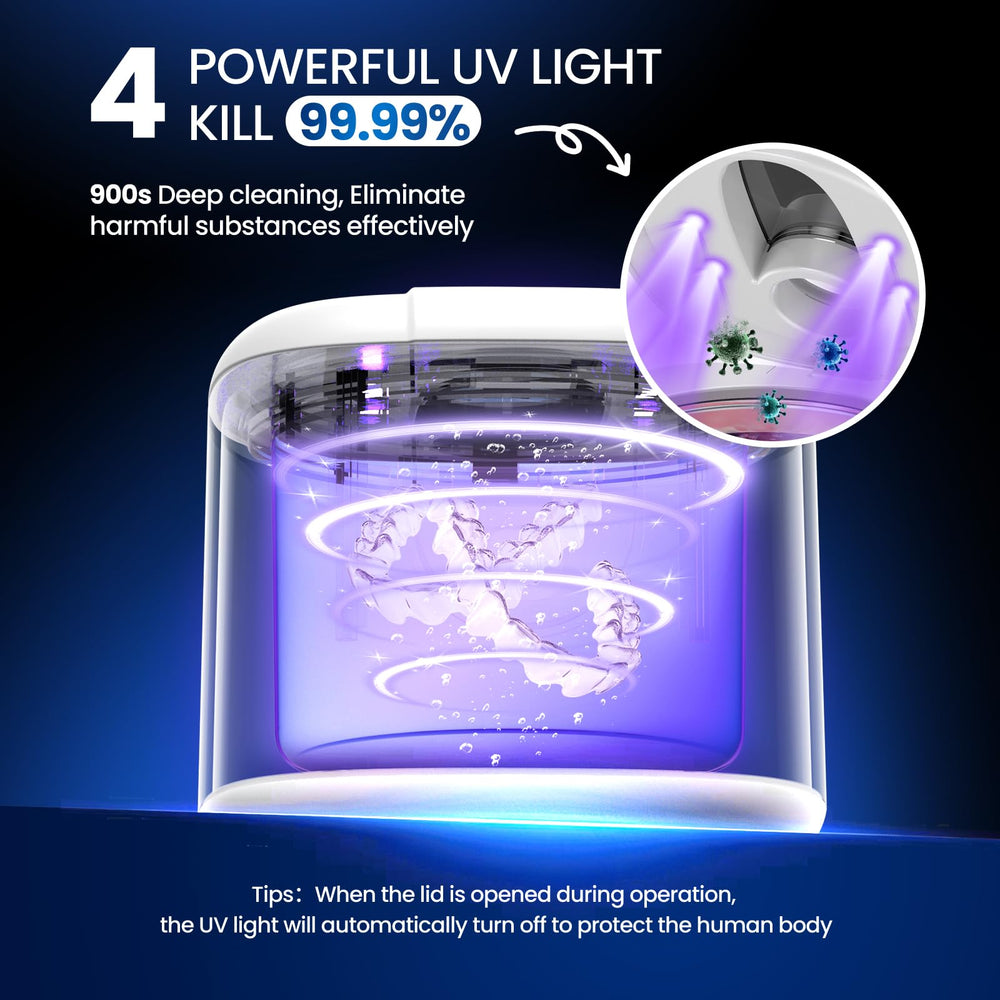 4 UV-C lamps for sterilization