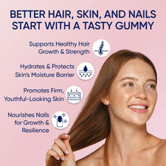 Moerie Hair Skin Nails Gummies packaging and bottle