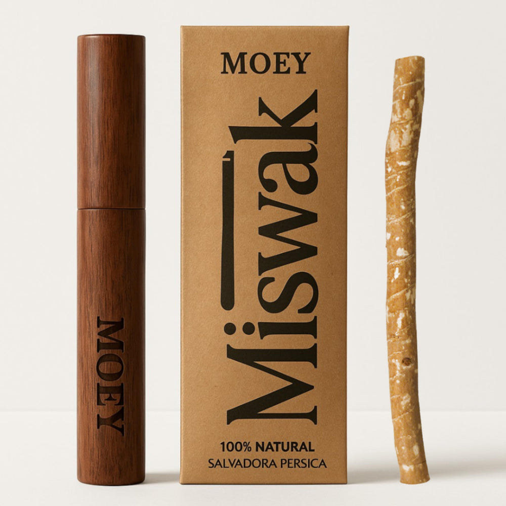 MOEY Miswak stick with wooden holder - packaging view