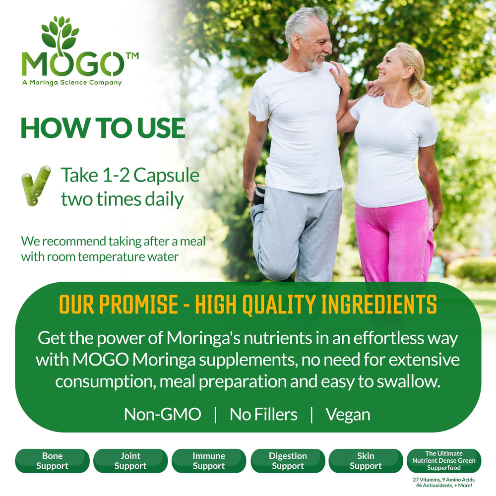 Ingredients list for MOGO Moringa Capsules