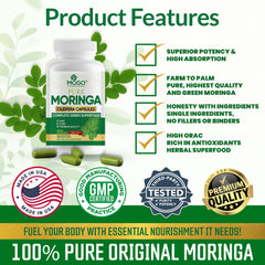 Organic certificates and quality seals for MOGO Moringa