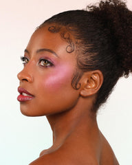 Moira Marvelous Baked Blush compact open for easy access and precise application