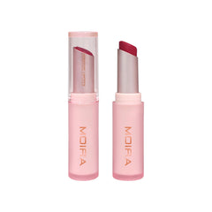 Moira Signature Lipstick Honeysuckle 024 swatch with hydrating color and subtle shine