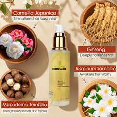 Mokasakiso Hair Oil provides heat protection during styling sessions