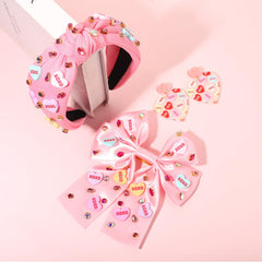 mokkia silk ribbon hair bow clip in pink satin for versatile styling