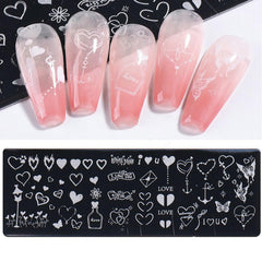 MOLILON bow design nail stamps for cute accents