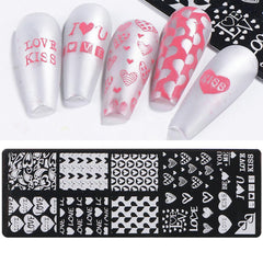 MOLILON heartbeat pattern plate for chic everyday nails