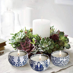 Decorative jar candles for home decor and relaxation