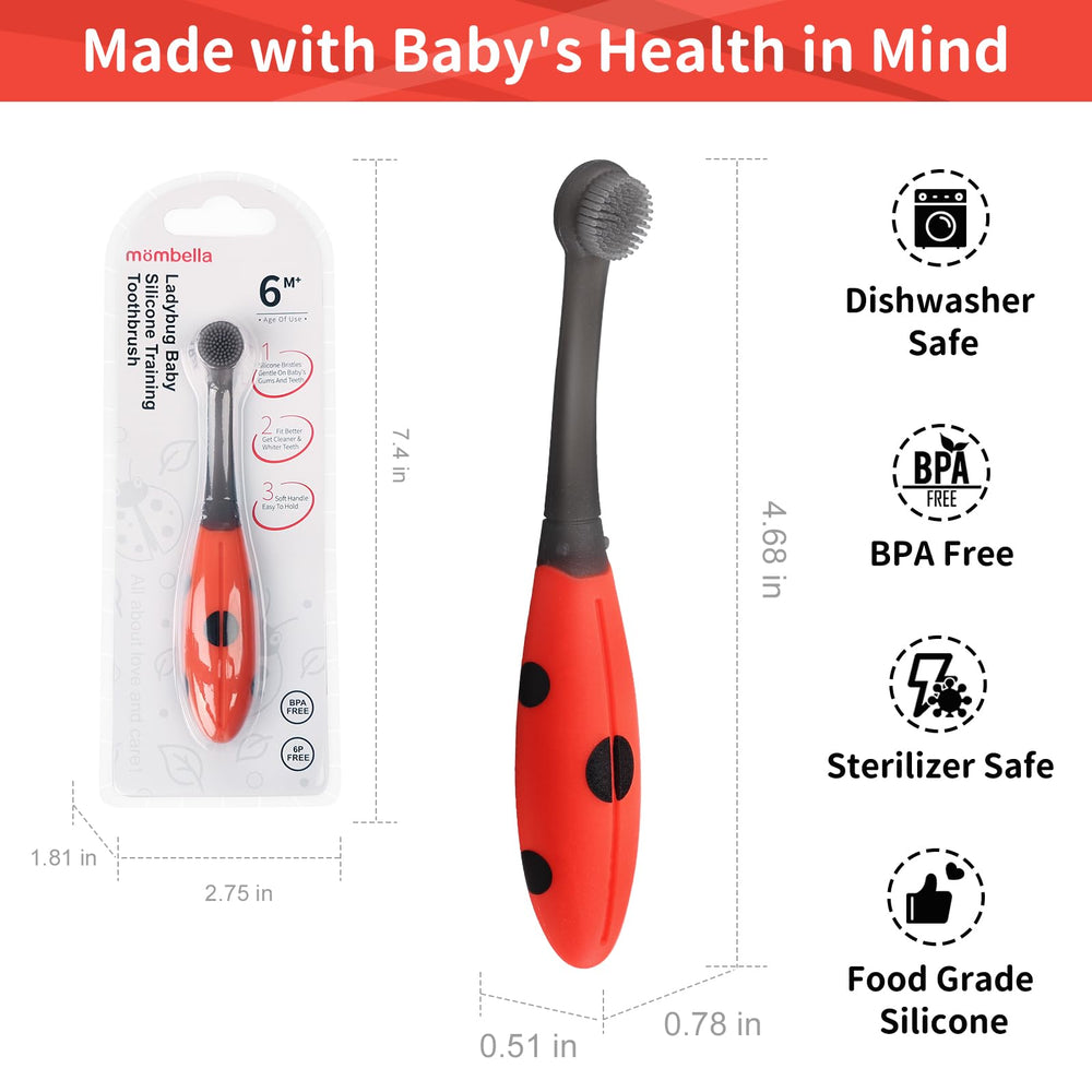 Baby toothbrush being used with toddler-friendly design