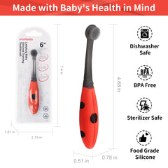 Baby toothbrush being used with toddler-friendly design