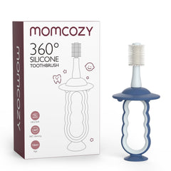 Momcozy Baby Toothbrush Blue with 360° bristles