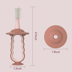 Momcozy pink baby toothbrush for infant oral care