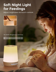 Momcozy control panel with timer demonstrates personalized sleep scheduling.