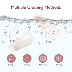 2-pack silicone finger toothbrushes for training and teething
