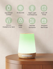 Momcozy night light with seven colors creates soothing nursery ambiance.