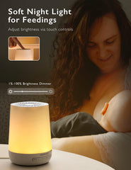 Momcozy sounds options close-up highlights 34 possibilities for baby soothing routines.