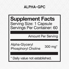 Close-up of Momentous Alpha GPC capsules for memory and learning support.