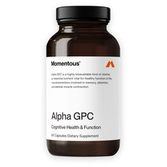 Momentous Alpha GPC supplement bottle