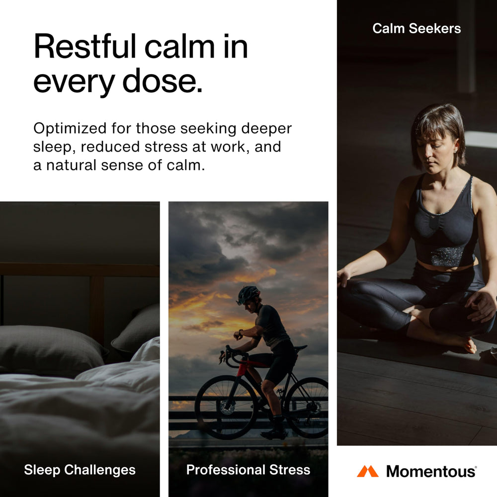 Side view of Momentous Apigenin 60-count bottle