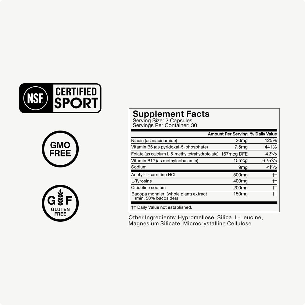 Momentous Brain Drive bottle in hand ready for daily use