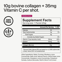 Wild Berry flavor overview of Momentous Collagen Shot